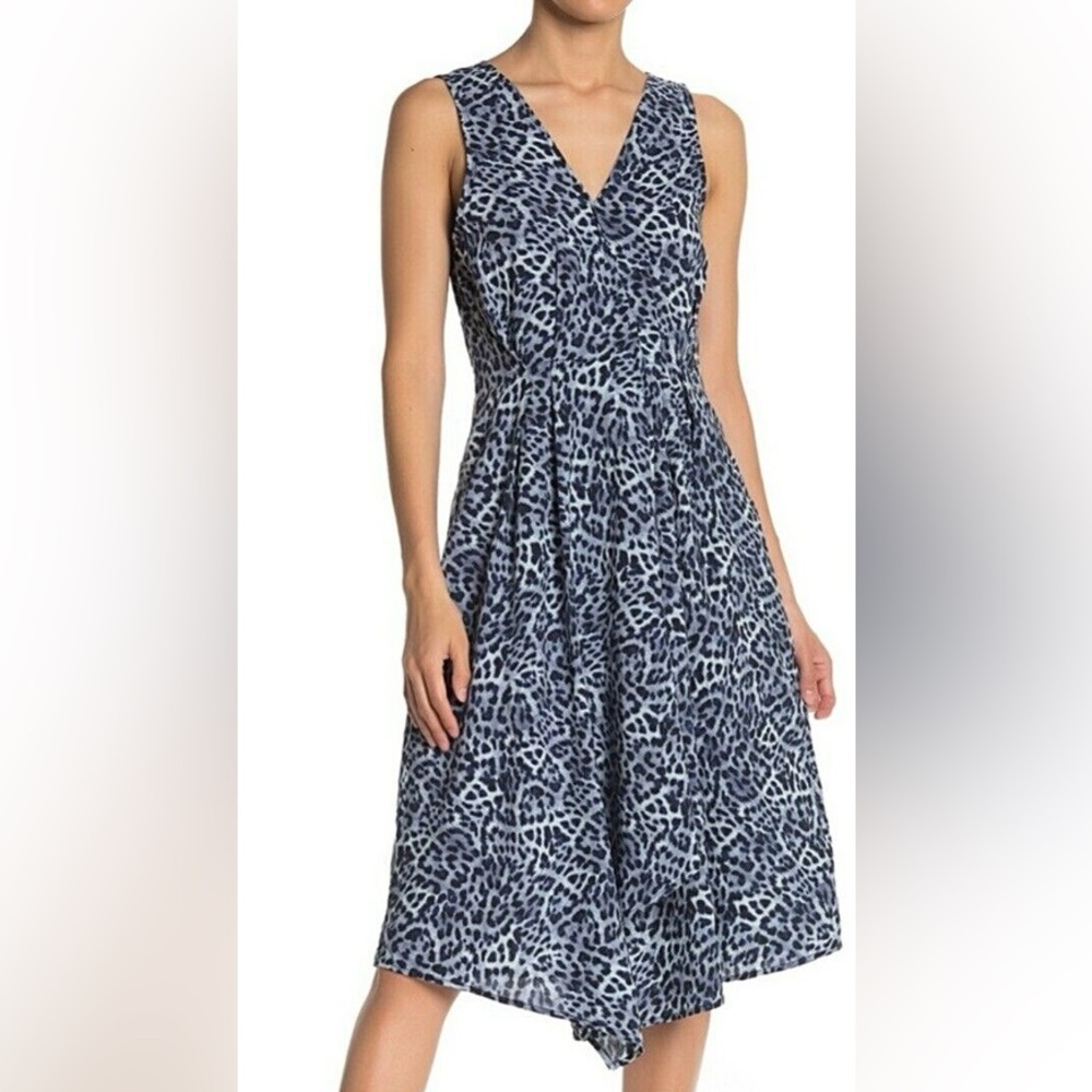 NWOT BeachLunchLounge Leopard Print Sleeveless Midi Dress